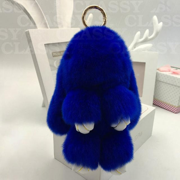 Furry Bunny™ Pom Pom Keychain