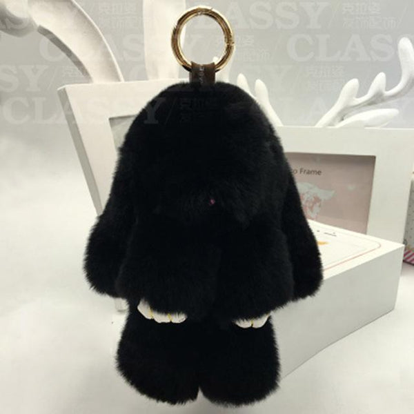 Furry Bunny™ Pom Pom Keychain