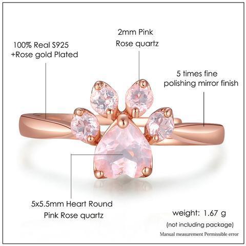 Rose Gold Cat Paw Ring